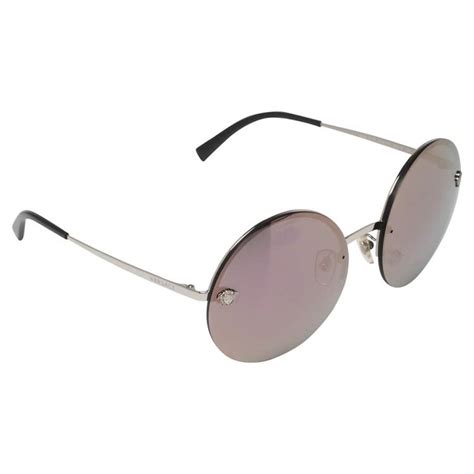 versace silver rimless round medusa sunglasses|Versace sunglasses unisex.